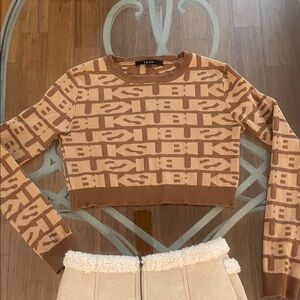 Ksubi Camel and Beige Patterned Sweater